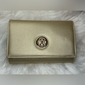 Christian Lacroix Gold Textured Clutch